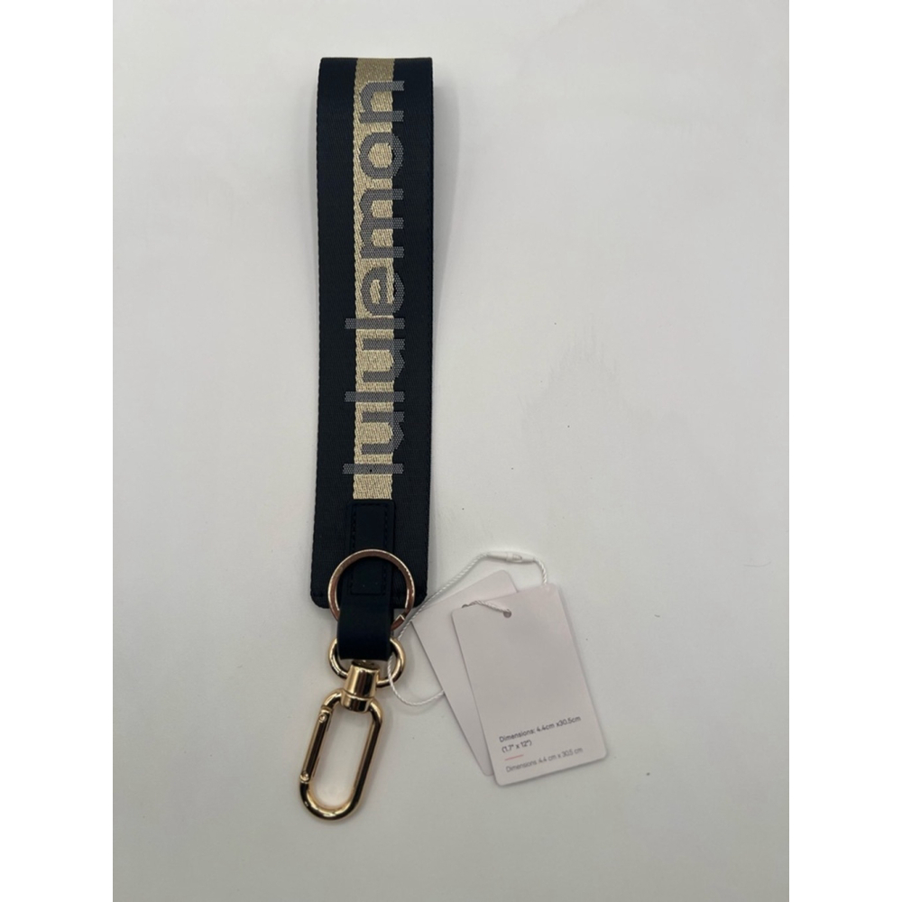NWT Lululemon Never Lost Keychain Black / Gold / White Opal - Picture 2 of 6